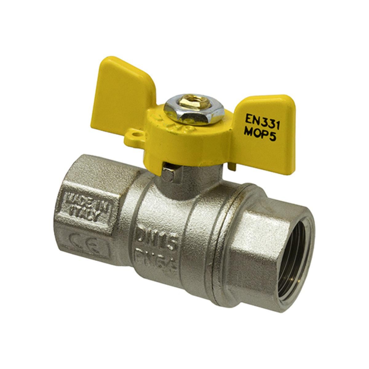 Кран кульовий Bugatti Gas colorado PN50 ВВ метелик 1/2" (44511)