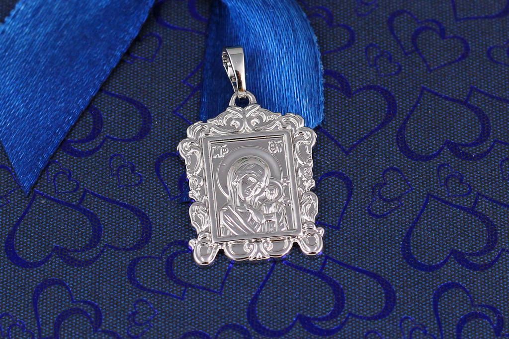 Ладанка Xuping Jewelry Богородица с младенцем 2 см Серебристый