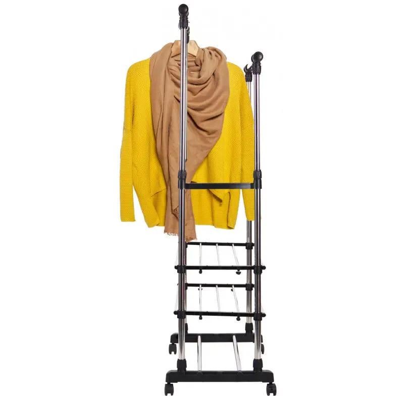 Вішалка-стійка Double-Pole Vincenzi Colgador doble ajustable телескопічна з полицями для взуття (11947403) - фото 3