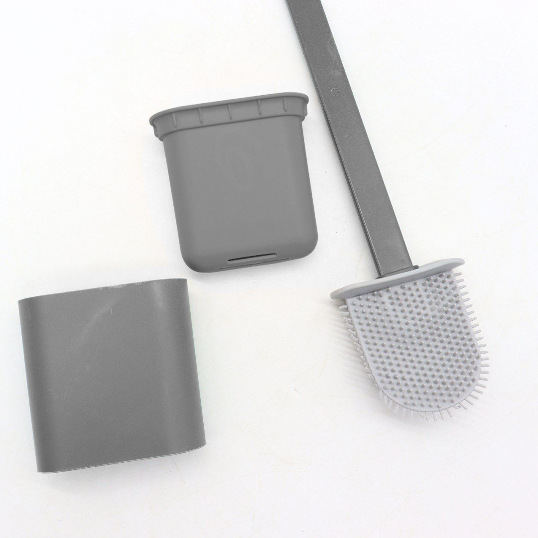 Йоржик туалетний з силіконовою щіткою гнучкою 10х4,5х36 см