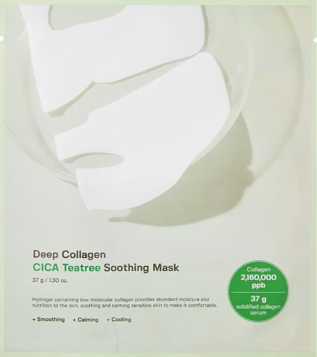 Маска заспокійлива Sungboon Editor Deep Collagen Cica Teatree Soothing Mask з центеллою і чайним деревом 37 г (8800253020389)
