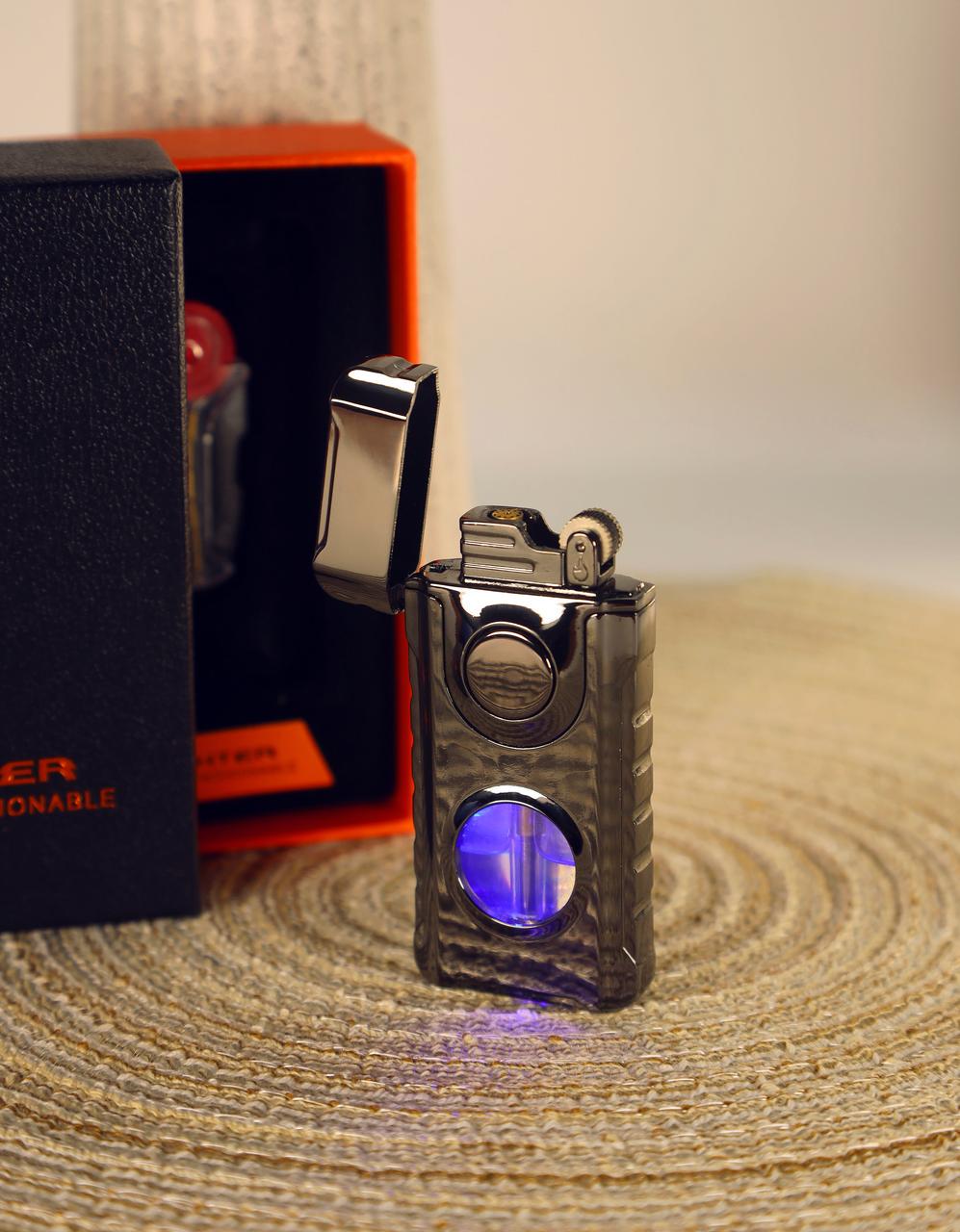 Зажигалка газовая Lighter Double Fire Jet 3701 Черный (2953067307)