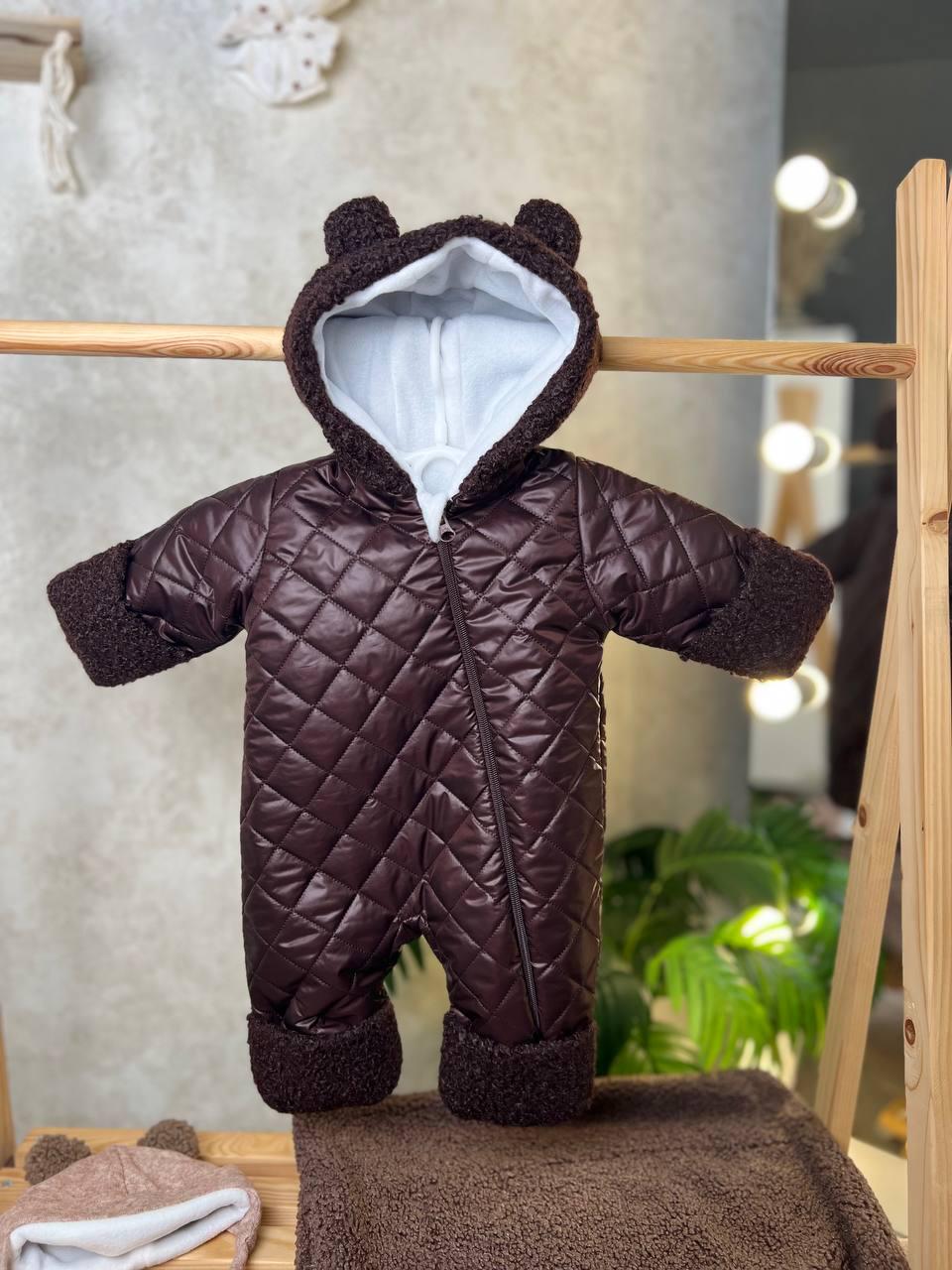 Дитячий демісезонний комбінезон Polar Teddy 74-80 см Шоколадний (32159290)