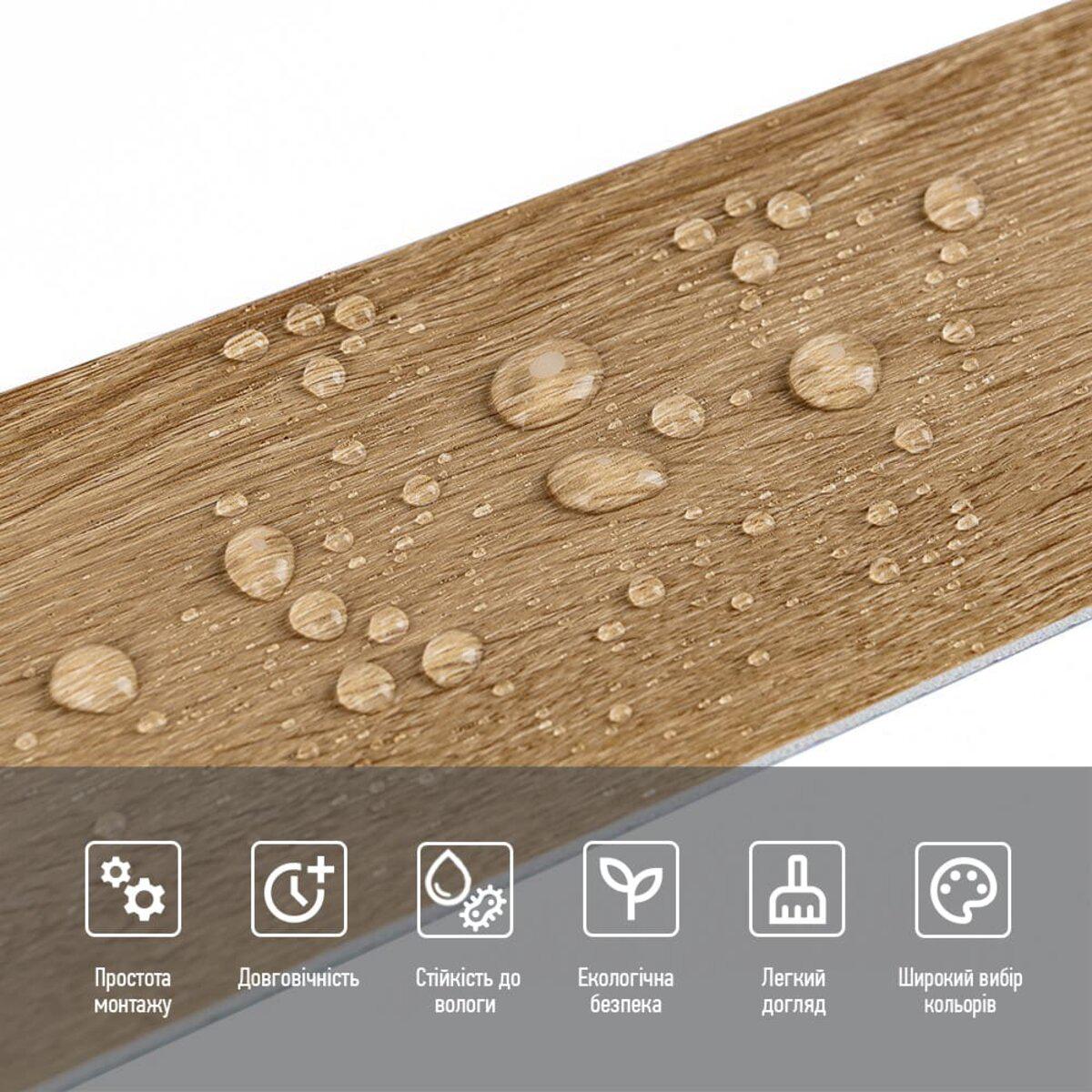 Плинтус виниловый самоклеящийся 5000х100х2 мм (SW-00002124) - фото 4