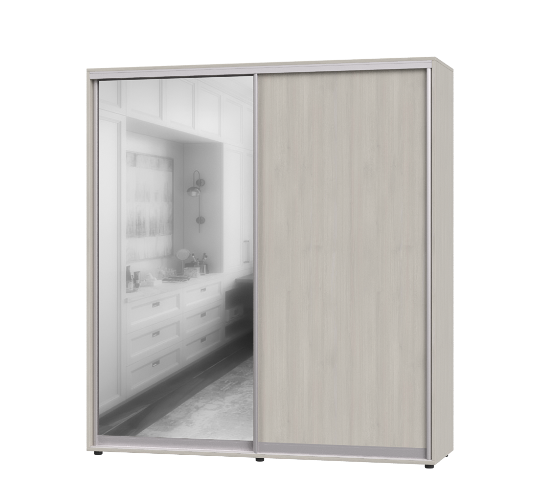 Шафа-купе дводверна Еверест ШК-05 210х60х220 см Шамоні Світлий (07393)