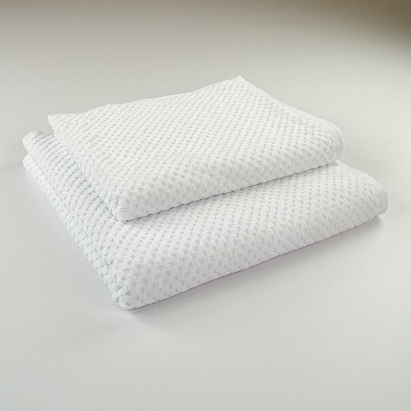Набор однотонных махровых полотенец Damask жаккардовое с велюром 550 г/м2 50x90/70x140 см 2 шт. Белый Набор однотонных махровых полотенец Damask жаккардовое с велюром 550 г/м2 50x90/70x140 см 2 шт. Белый