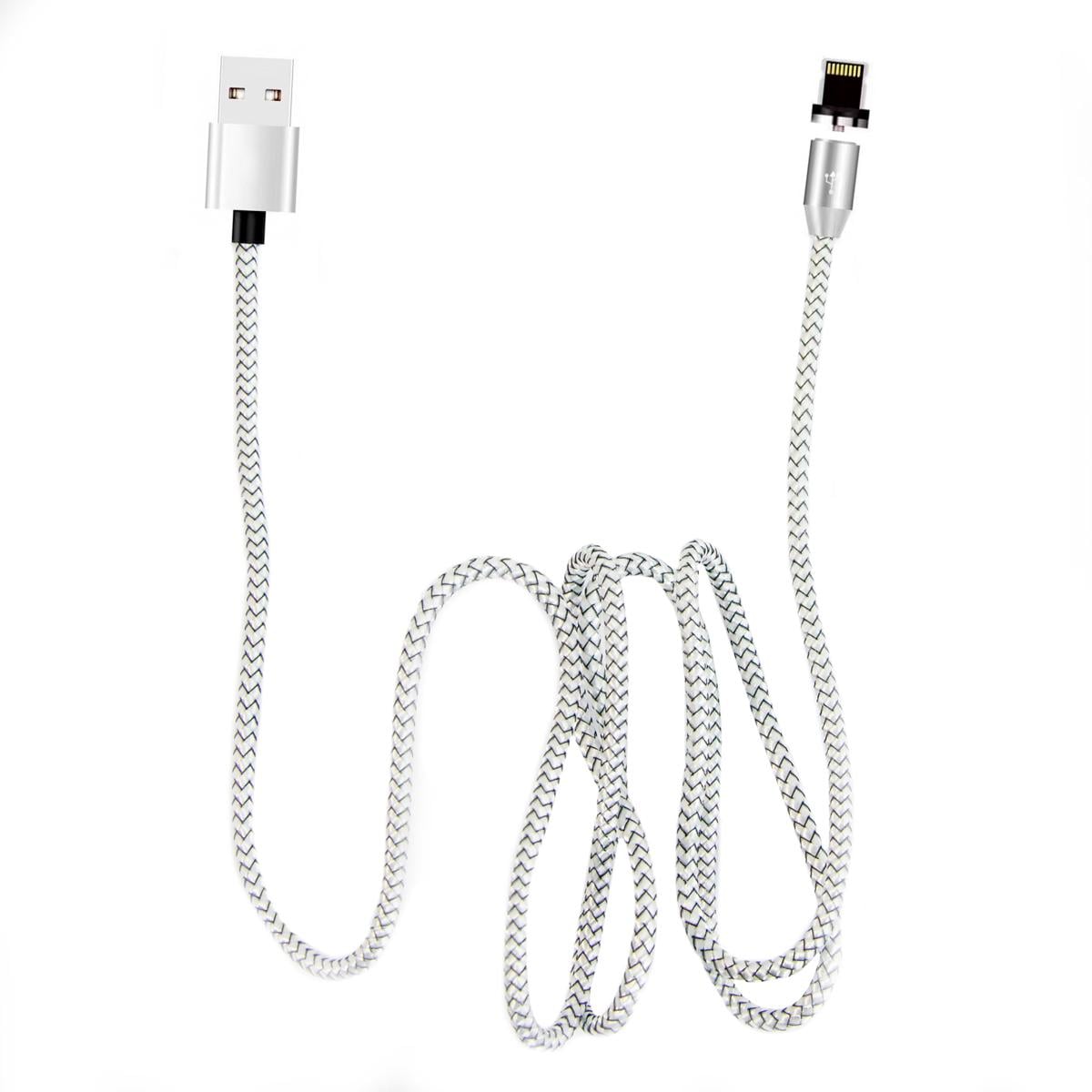 Магнитная зарядка для телефона 2А X-Cable Lightning 1 м Серебристый (1009098-Silver)