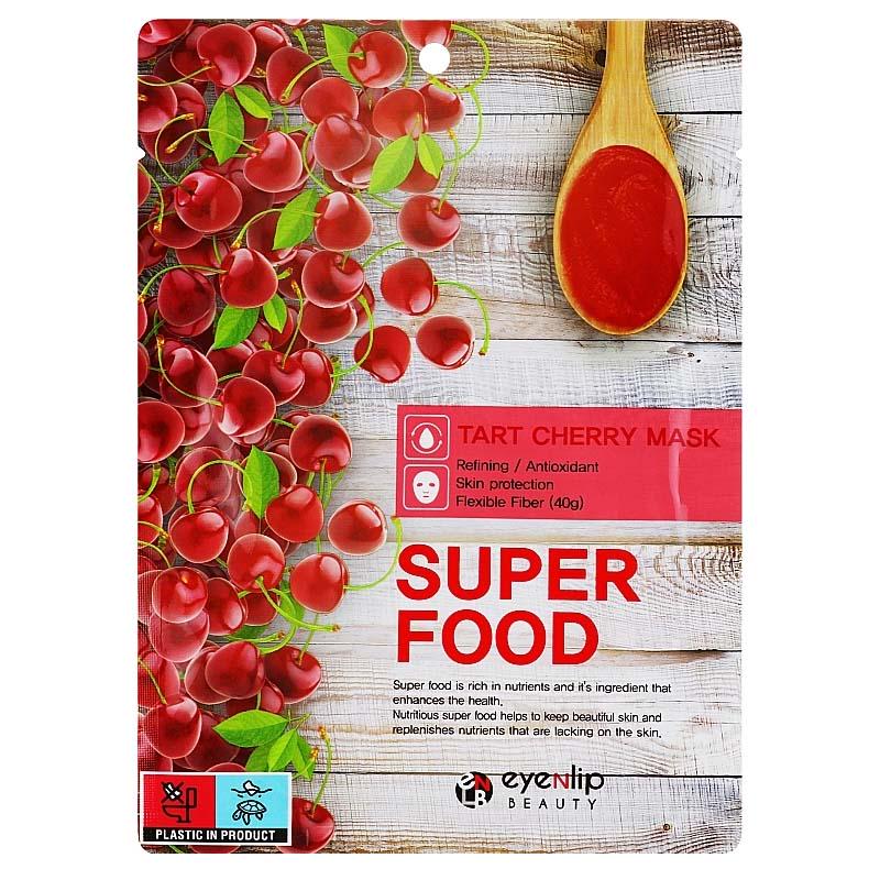 Тканевая маска для лица Eyenlip Super Food Tart Cherry Mask с вишней 23 мл (8809555253198)