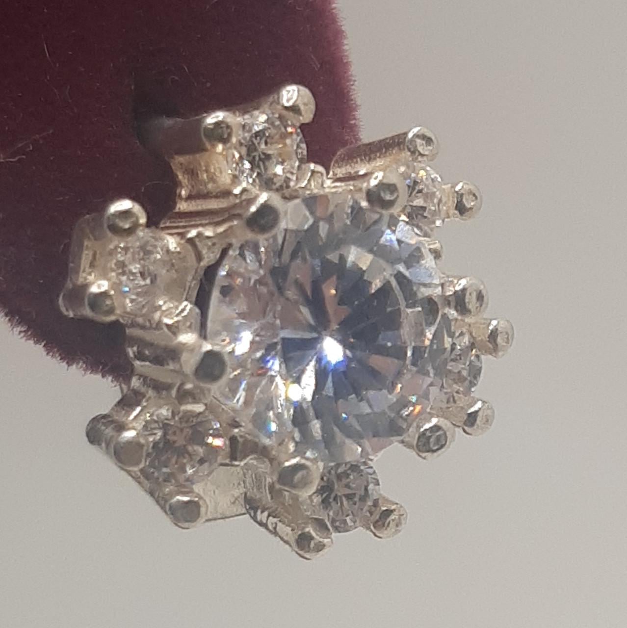 Серьги серебро снежинка 925° 6,23 г (с-350)