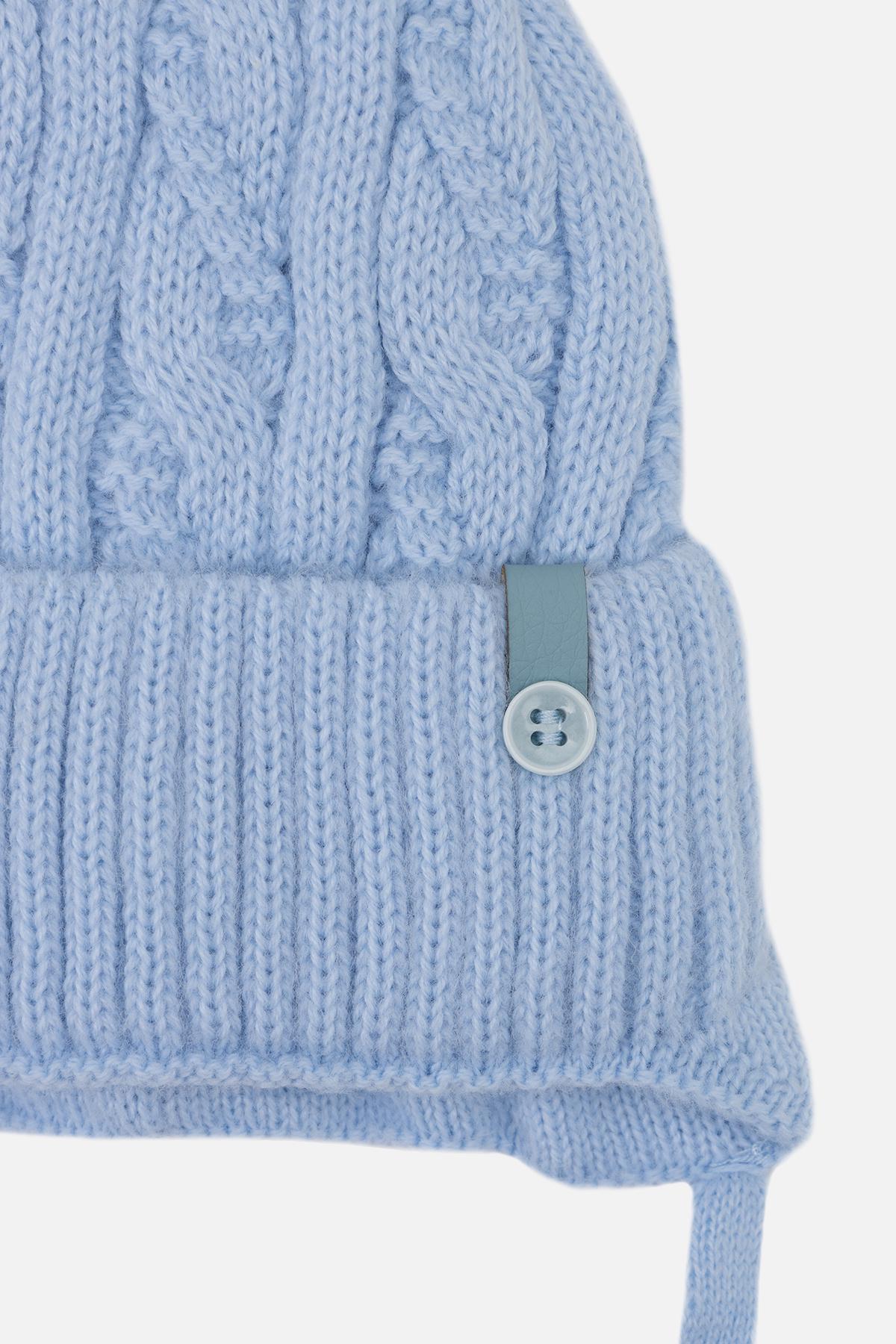 Шапка для мальчика 40-42 см Голубой (ЦБ-00263337) - фото 2