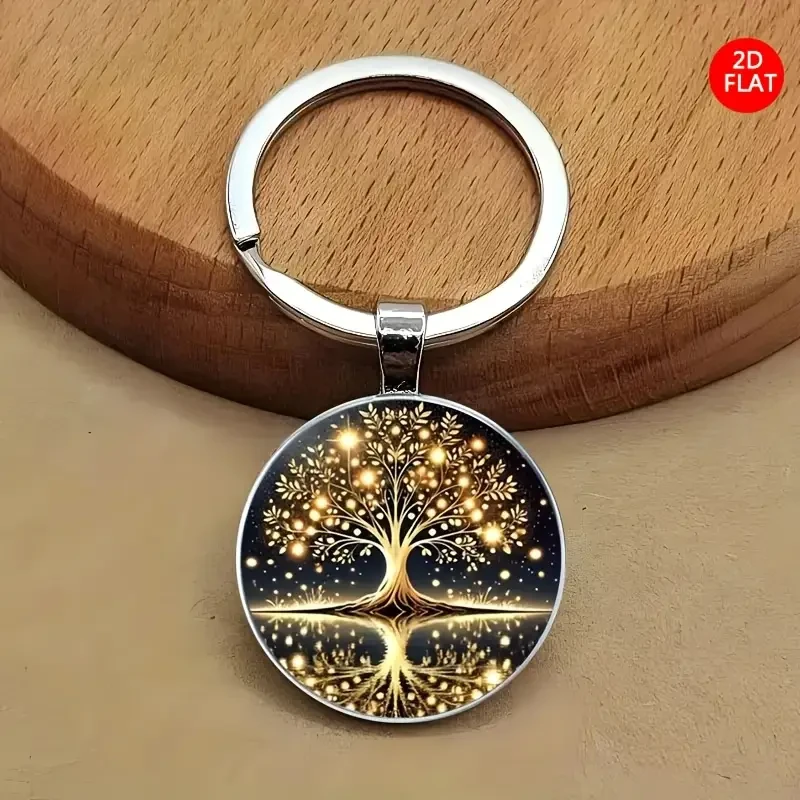 Брелок для ключів металевий Амулет Дерево життя з вогниками 54 мм - фото 3 Брелок для ключів металевий Амулет Дерево життя з вогниками 54 мм - фото 3