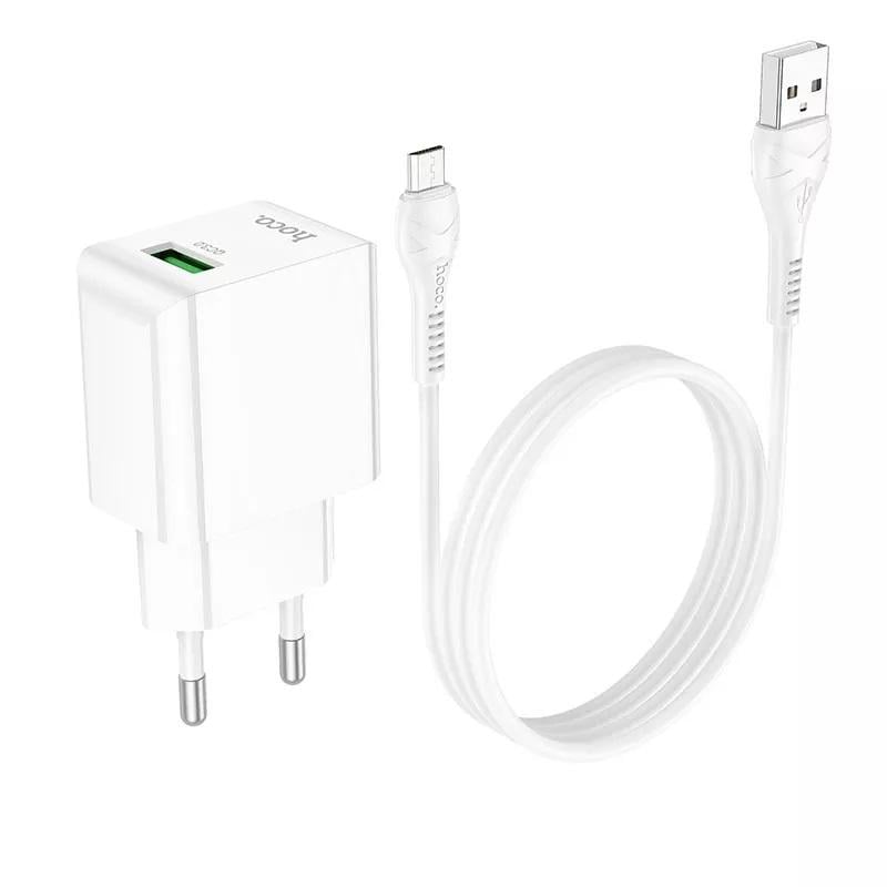 Сетевое зарядное устройство Hoco Micro USB Cable Proton C98A White (9822754)