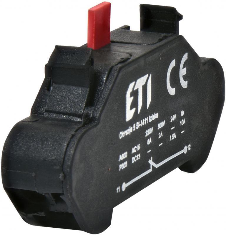 Контактний блок ETI ESL-NC 1NC 6A 230V AC/DC пружинні клеми для кнопок EG (4771640)
