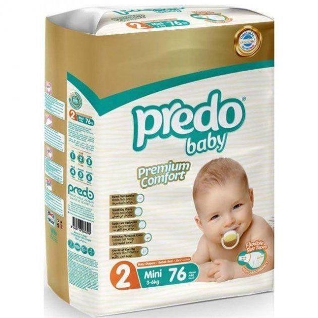 Подгузники детские Predo Baby Diaper Jumbo Mini Size 2 3-6 кг 76 шт.