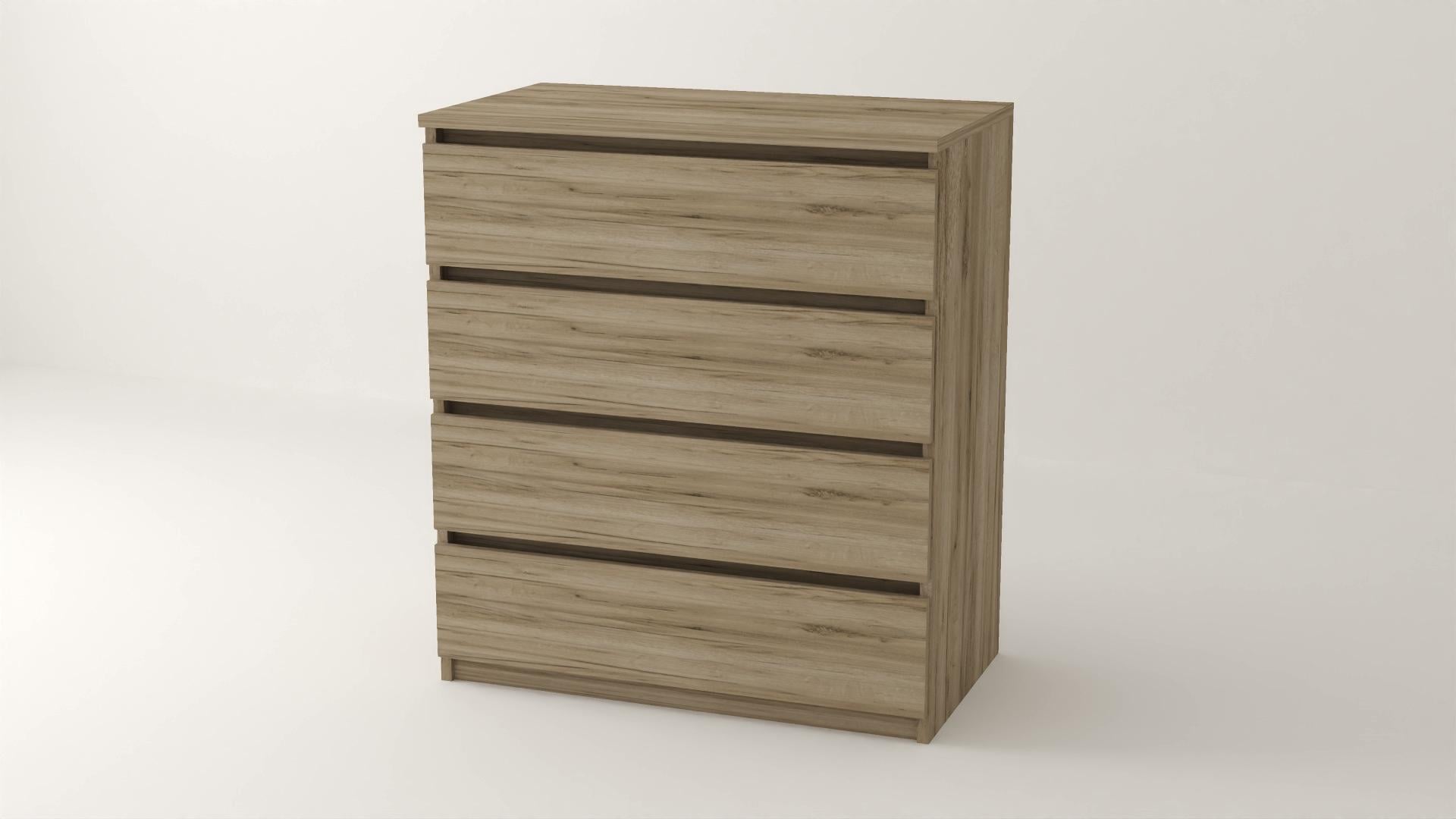 Комод Алекса ВК-14 92х38х86 см Дуб крафт серый (60316)