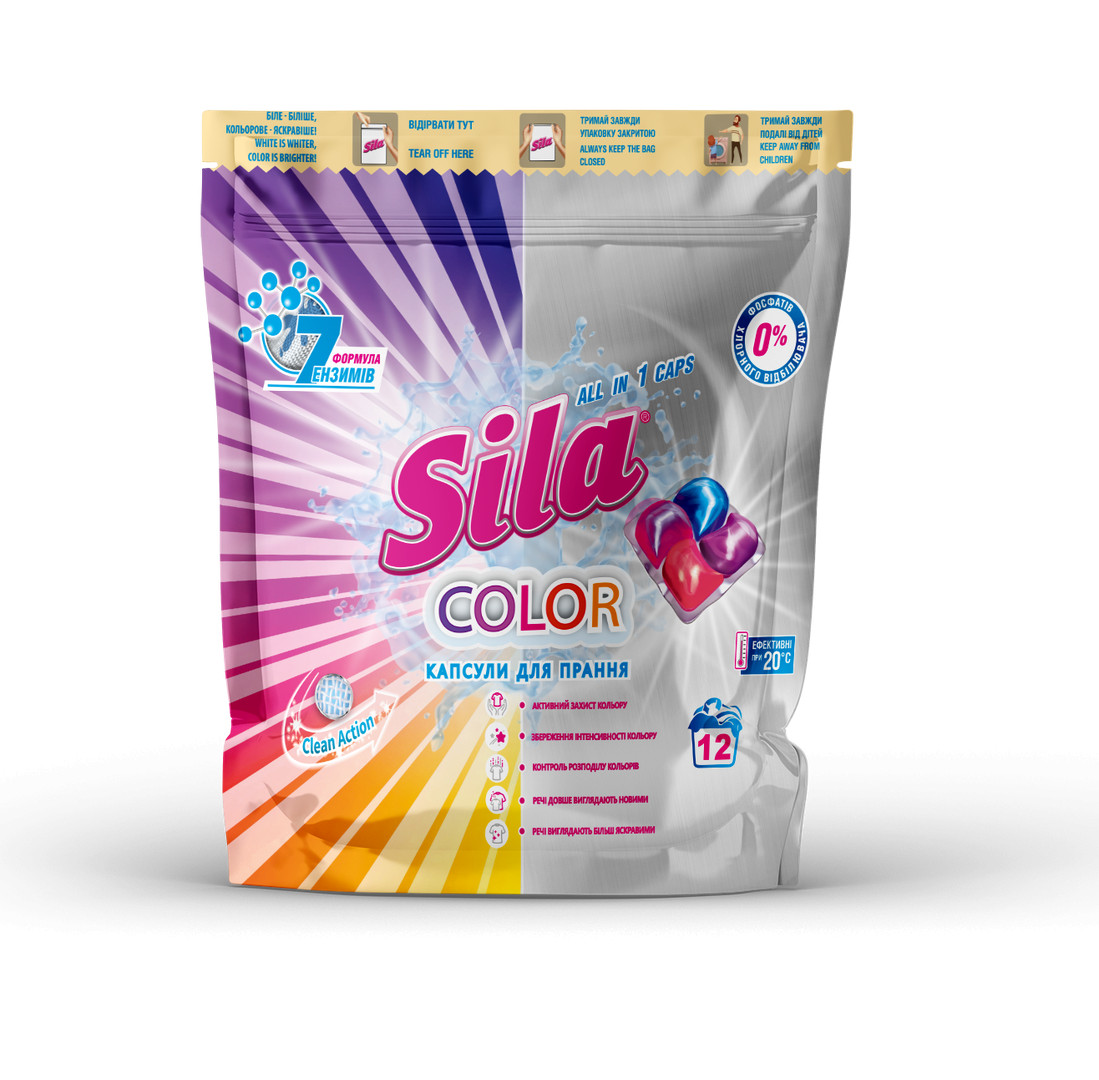 Капсулы для стирки Sila Color 12 шт. (127093)