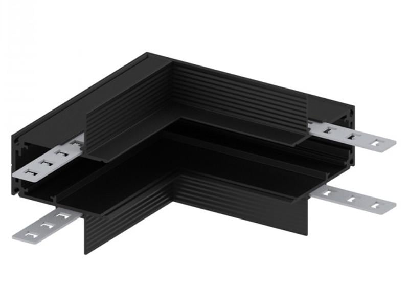 Соединитель внутренний угловой Feron для низковольтного встраиваемого шинопровода Черный (LD2005)