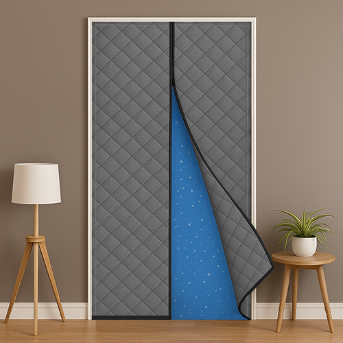 Штора от холода на магнитах P 90x200 см Графит (117652601)