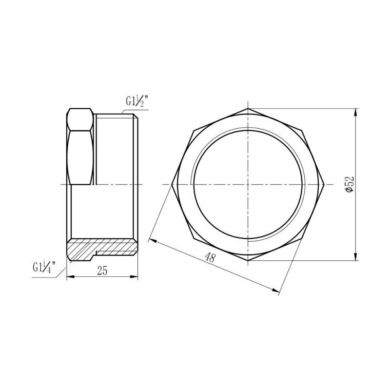 ᐉ Футорка SD Forte 1 1/2"х1 1/4" ЗВ SF3744032 (FRRS00002741) • Купить в ...