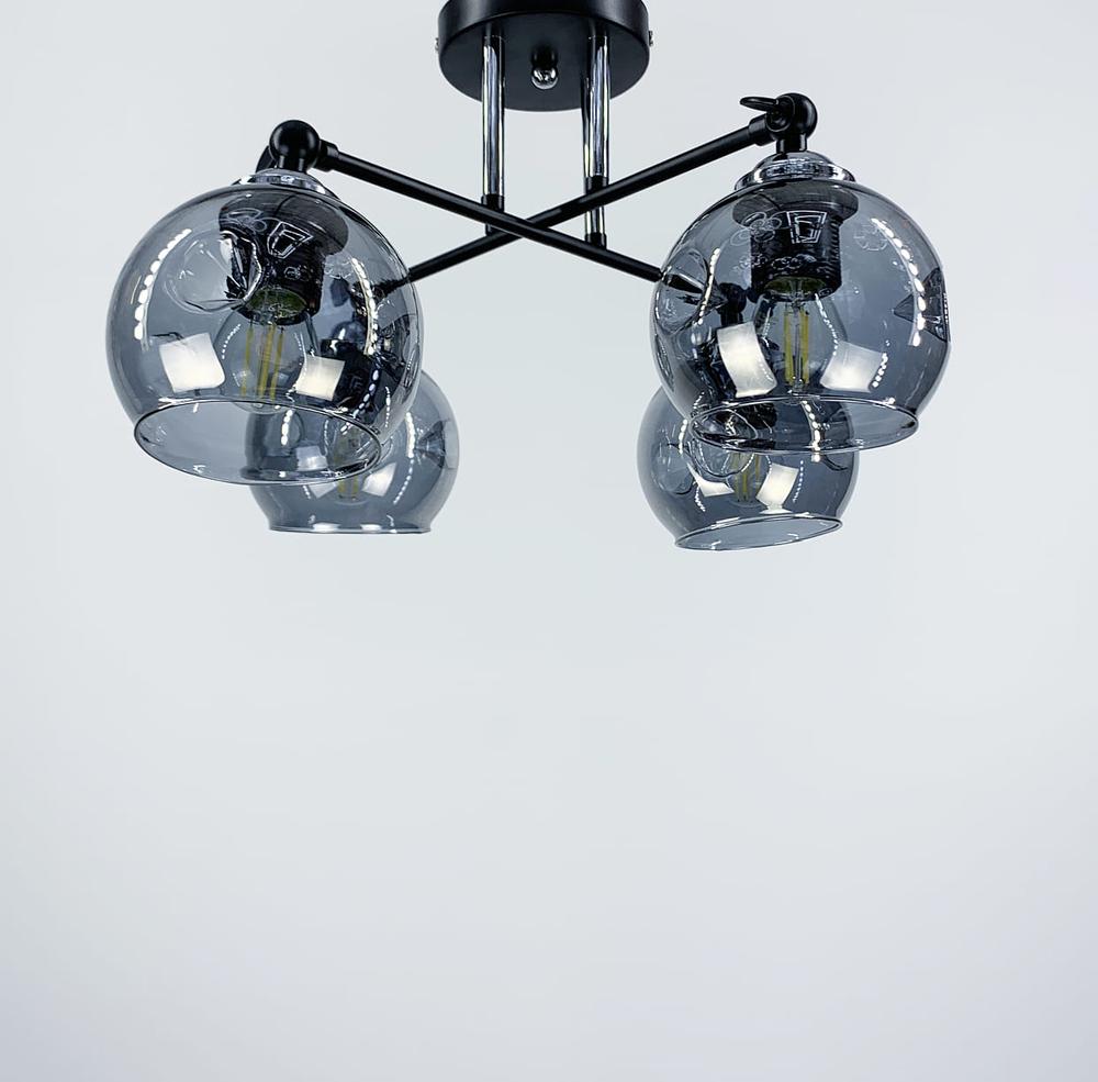 Люстра потолочная Light House LF-17375/4 CR/BK/GR