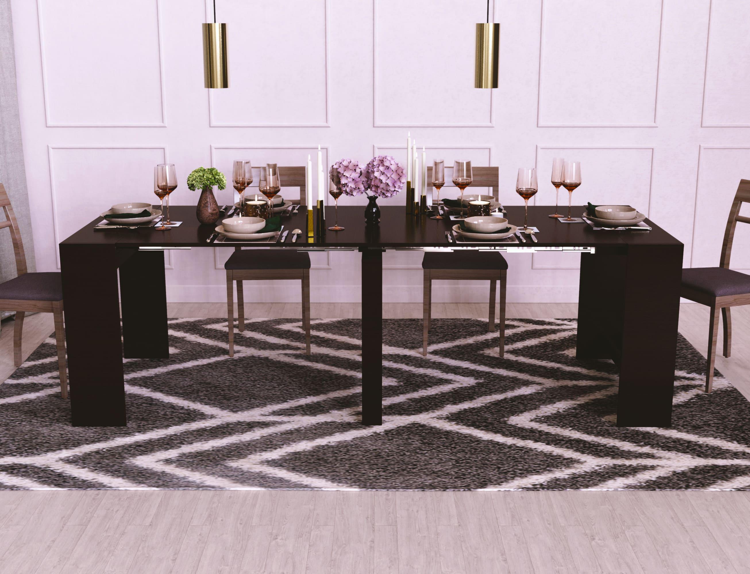 Обідній стіл-трансформер Python розібраний 2400x750x900 мм Венге (GATB22050000000) - фото 2