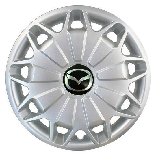 Автомобильные колпаки SKS 338 R15 с логотипом Mazda 4 шт. Серебристый