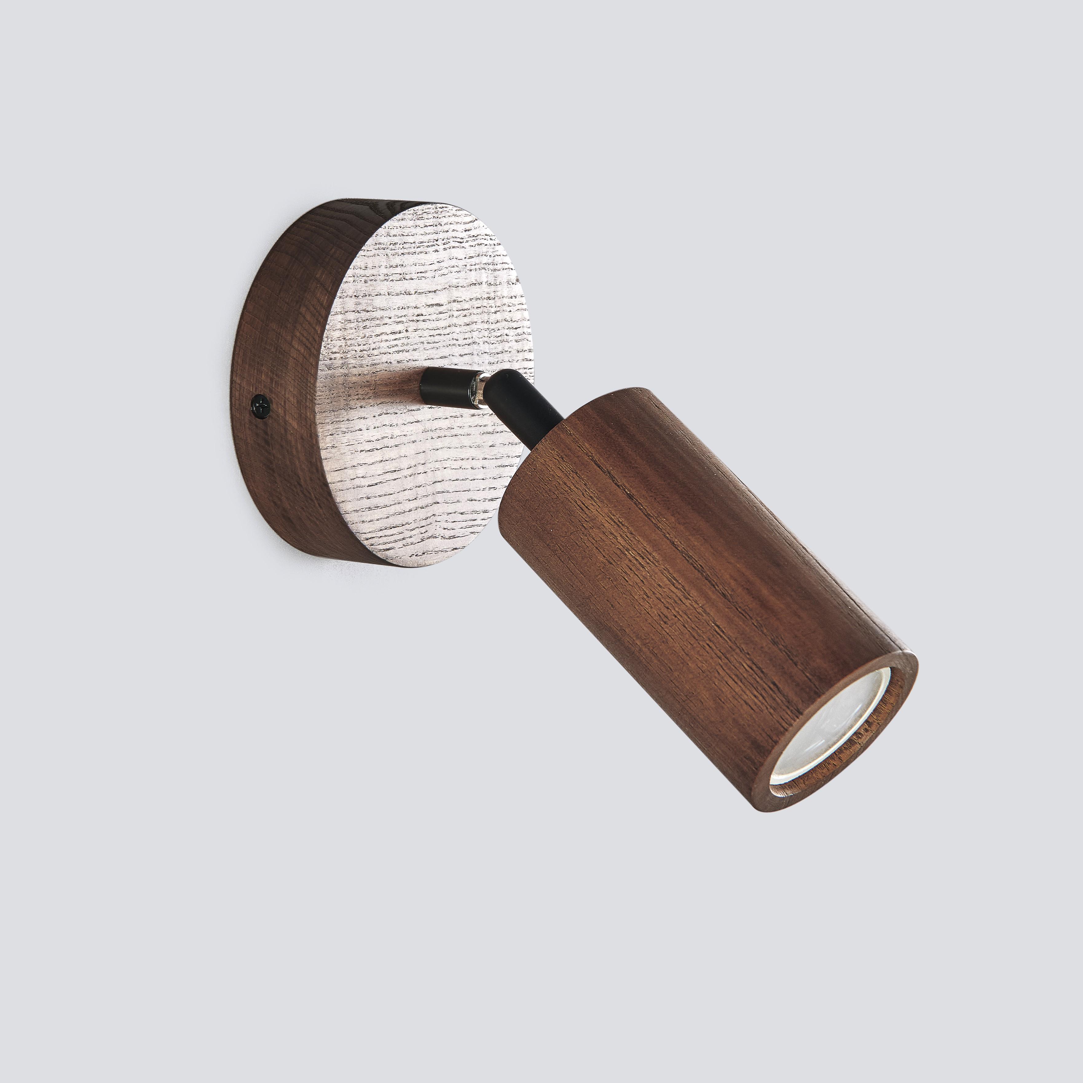 Бра в стиле лофт Gaff Design Настінний стельовий Topaz Black Walnut (BRA105)