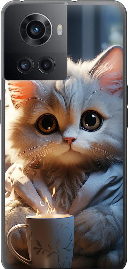 Чехол на OnePlus 10R White cat (5646u-2627-42517)