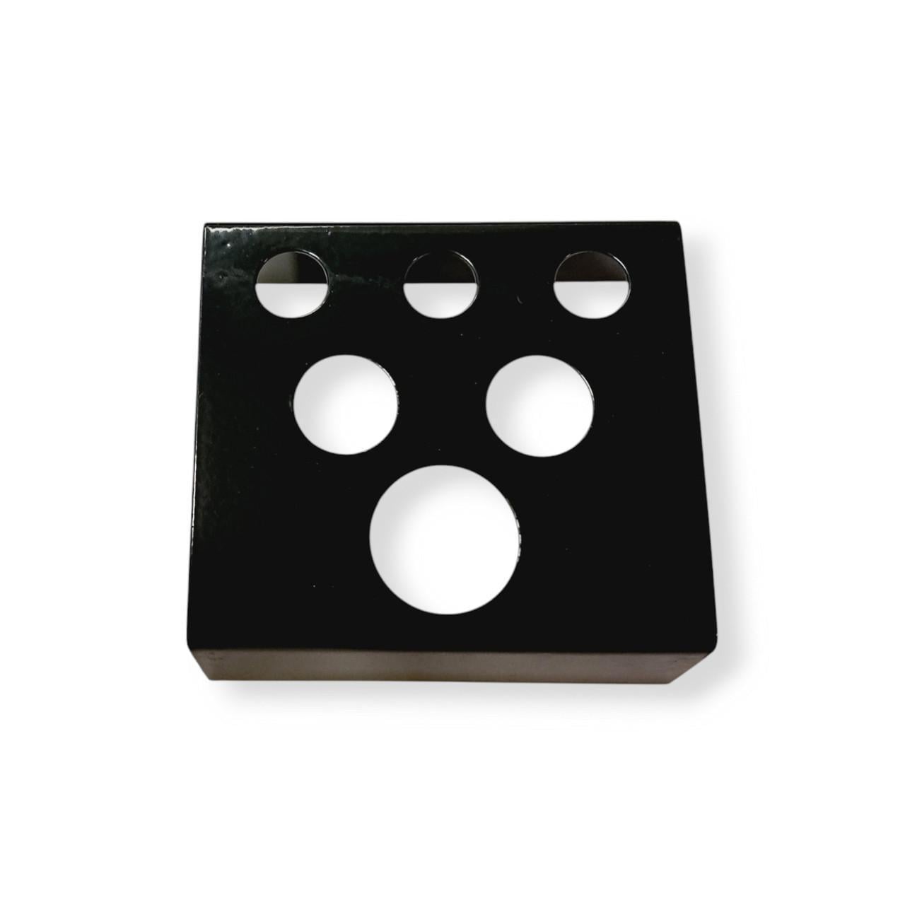 Подставка под колпачки для тату краски стальная Черный