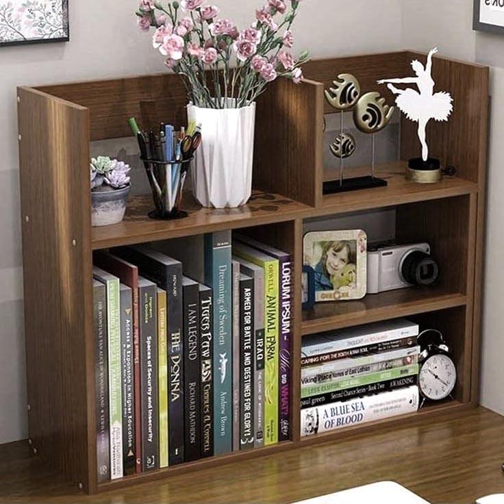 Полка-надстройка настольная из дерева Деймар корица (АКД-000233)