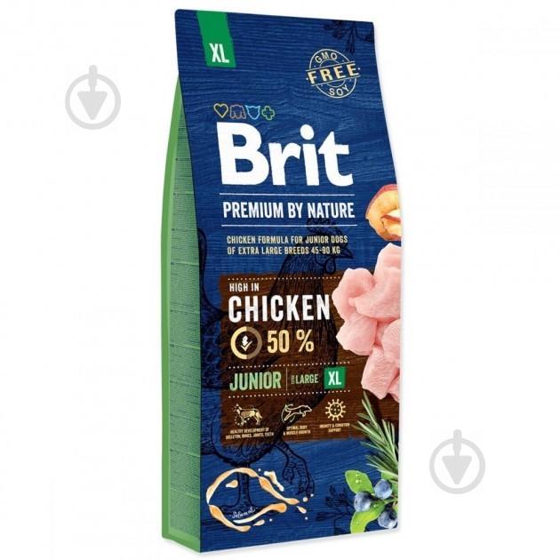 Сухой корм для щенков и молодых собак гигантских пород Brit Premium Junior XL 15 кг