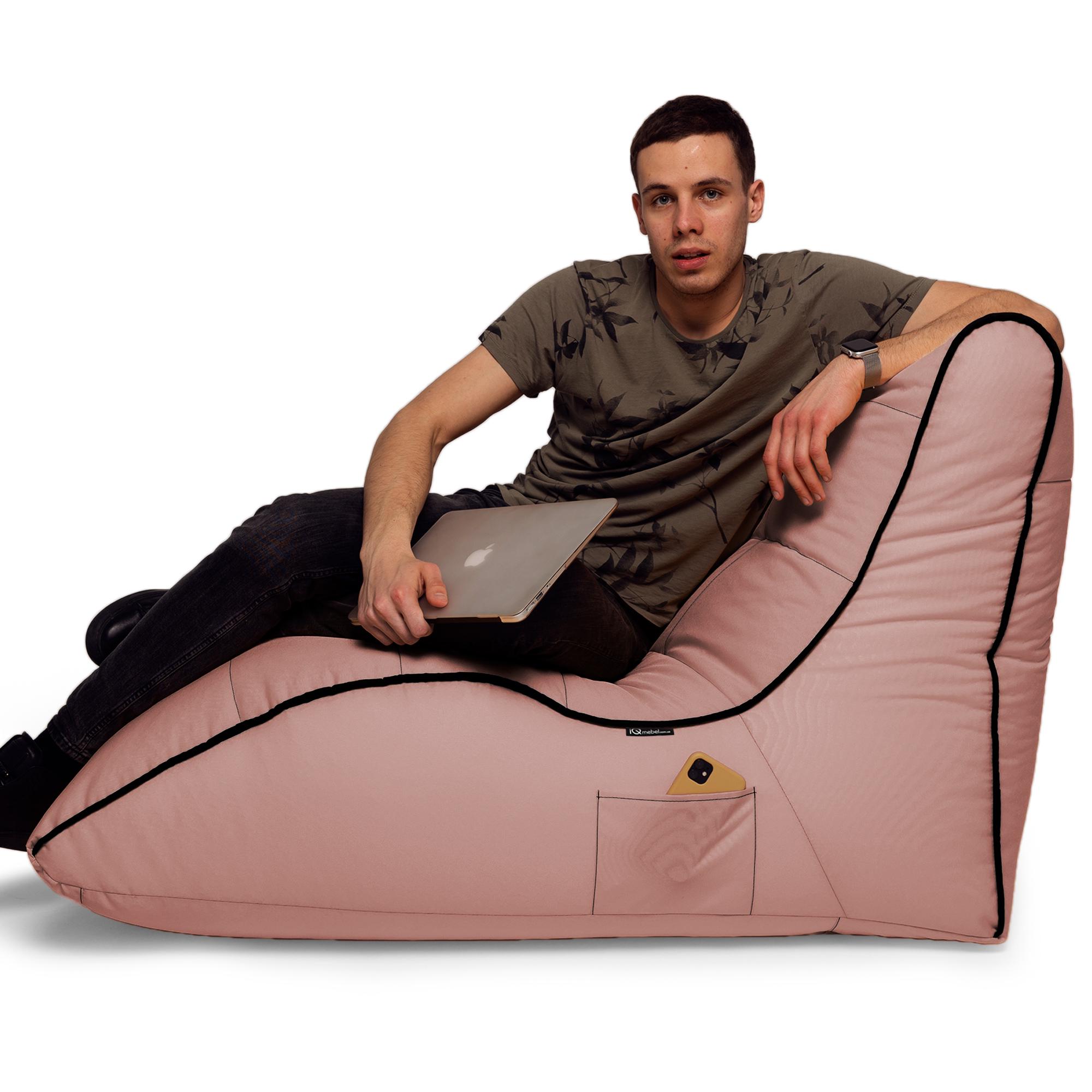 Крісло-мішок iQmebel Лежак 80х125 см оксфорд Кава з молоком - фото 5