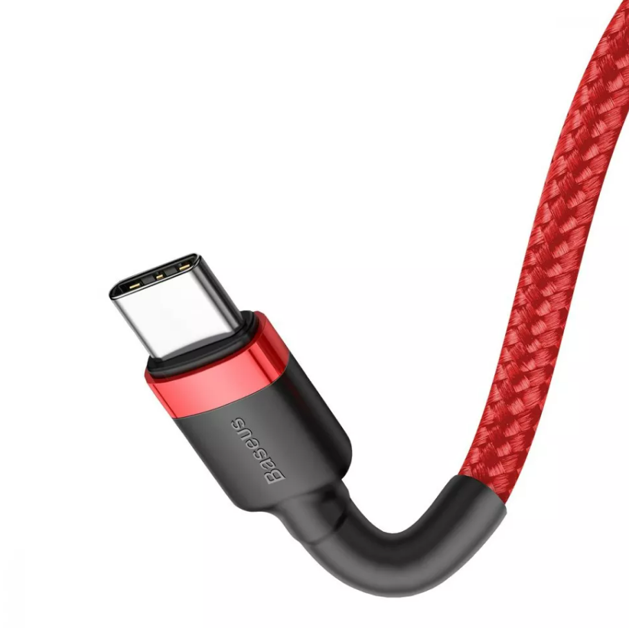 Кабель для зарядки BASEUS CATKLF-AL91 Cafule 100W Type-C to Type-C 2м Red/Black - фото 3 Кабель для зарядки BASEUS CATKLF-AL91 Cafule 100W Type-C to Type-C 2м Red/Black - фото 3