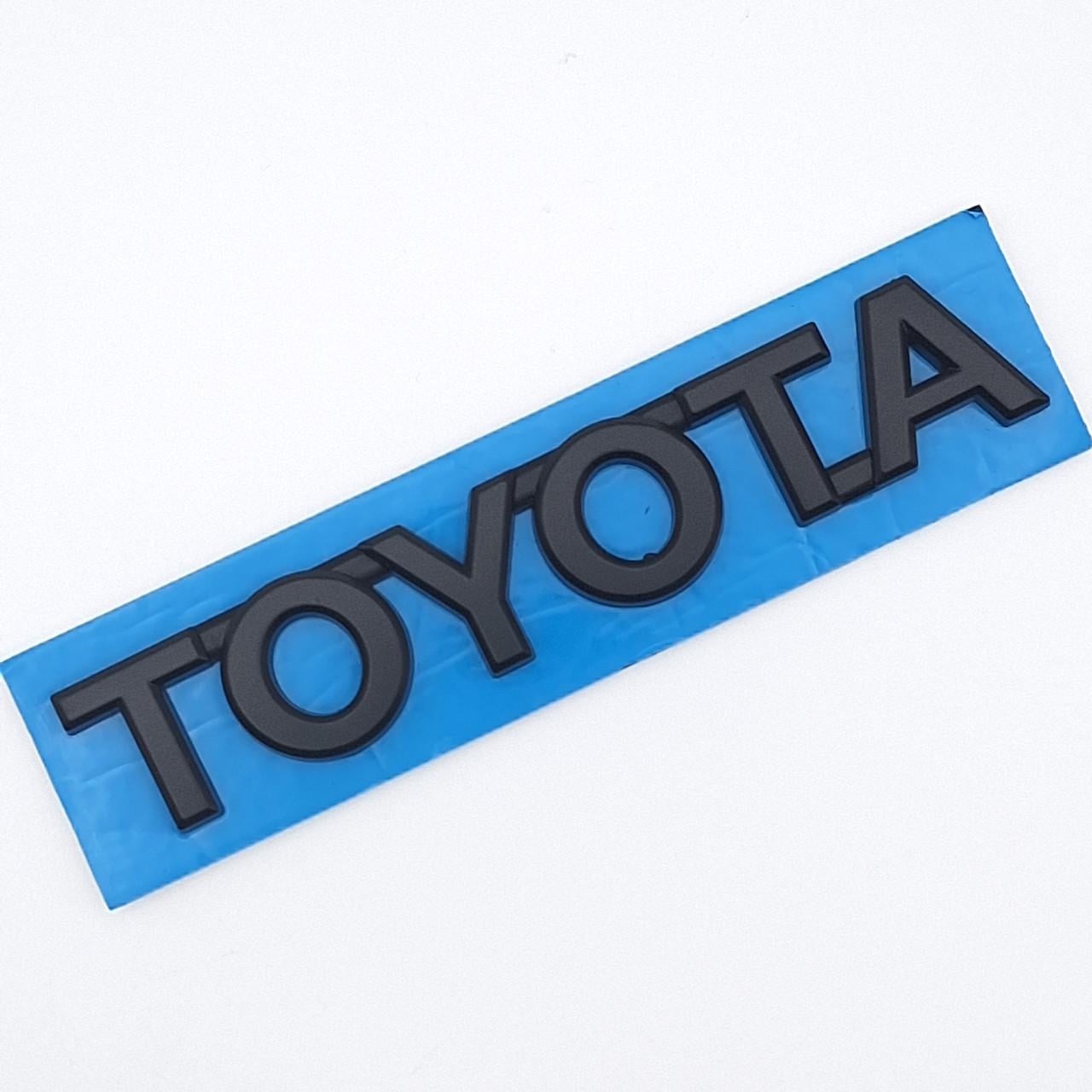 Эмблема надпись Toyota ABS 9,2х1,7 см Черный матовый (2452685880)