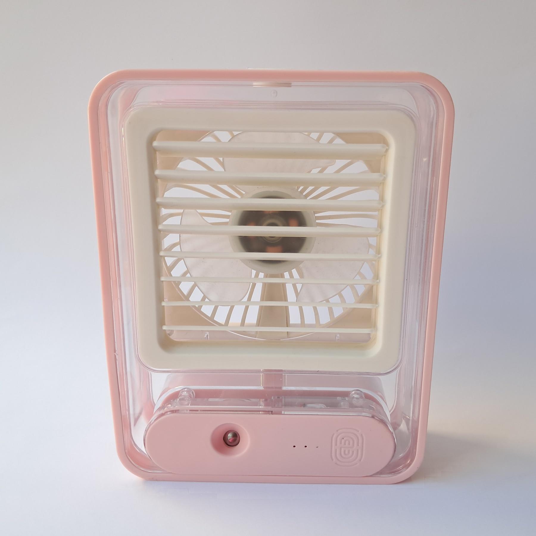 Вентилятор аккумуляторный с водой и подсветкой Розовый (SQV-8887) - фото 5