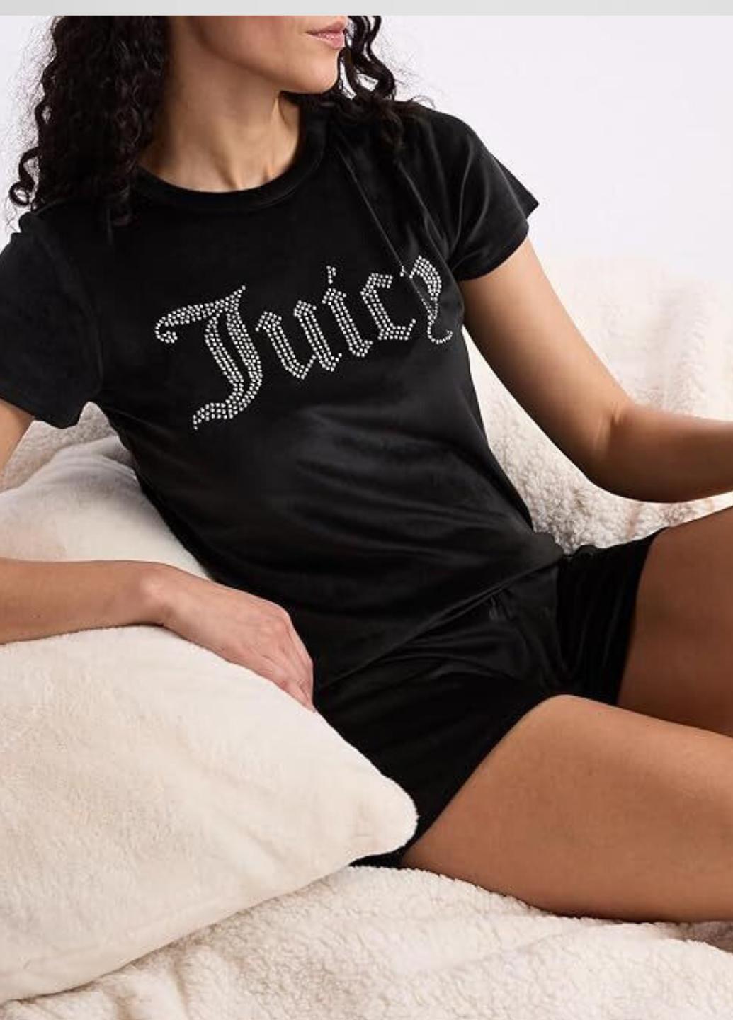 Пижама женская велюровая FS Juicy футболка/шорты XL Black (7604) - фото 7 Пижама женская велюровая FS Juicy футболка/шорты XL Black (7604) - фото 7