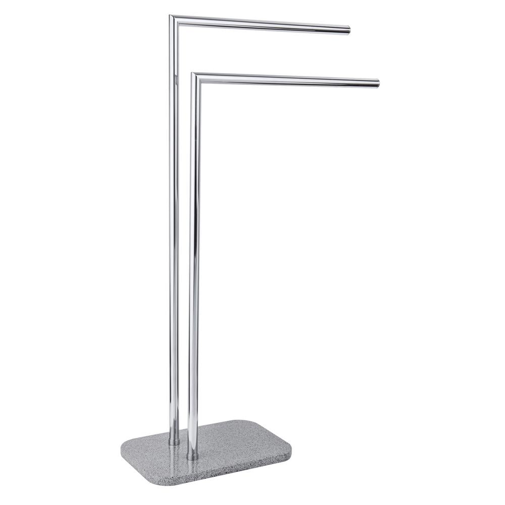 Вешалка для полотенец напольная Q-BATH хромированая сталь/тераццо (2341567)