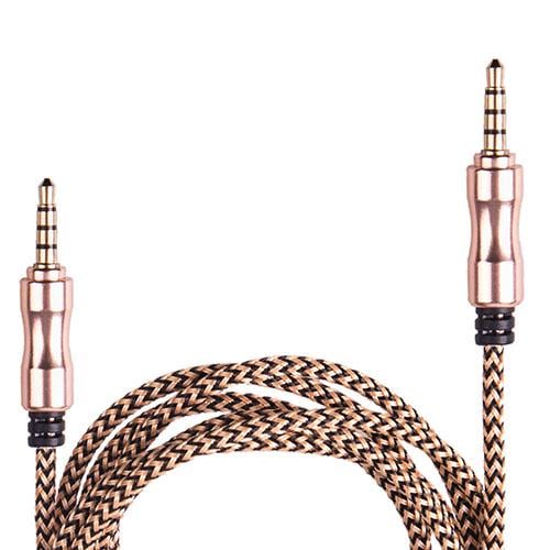 Кабель аудио Vitol AUX 3,5 мм 1,5 м Gold/Black (69326)