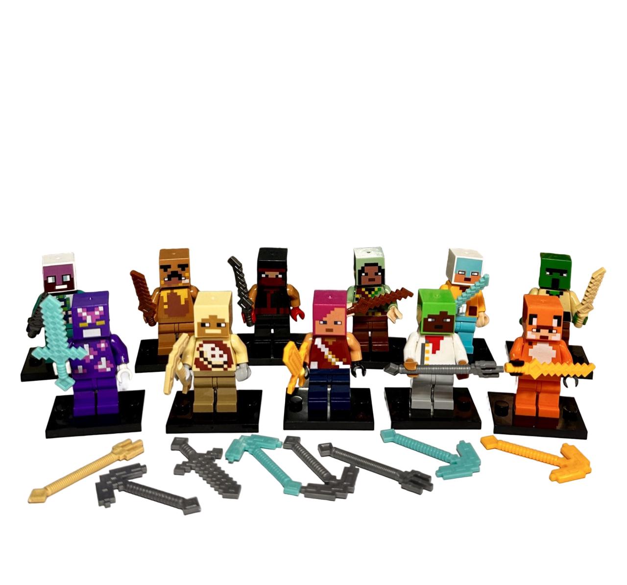 Игровые фигурки Minecraft 12 шт. с оружием (2912)