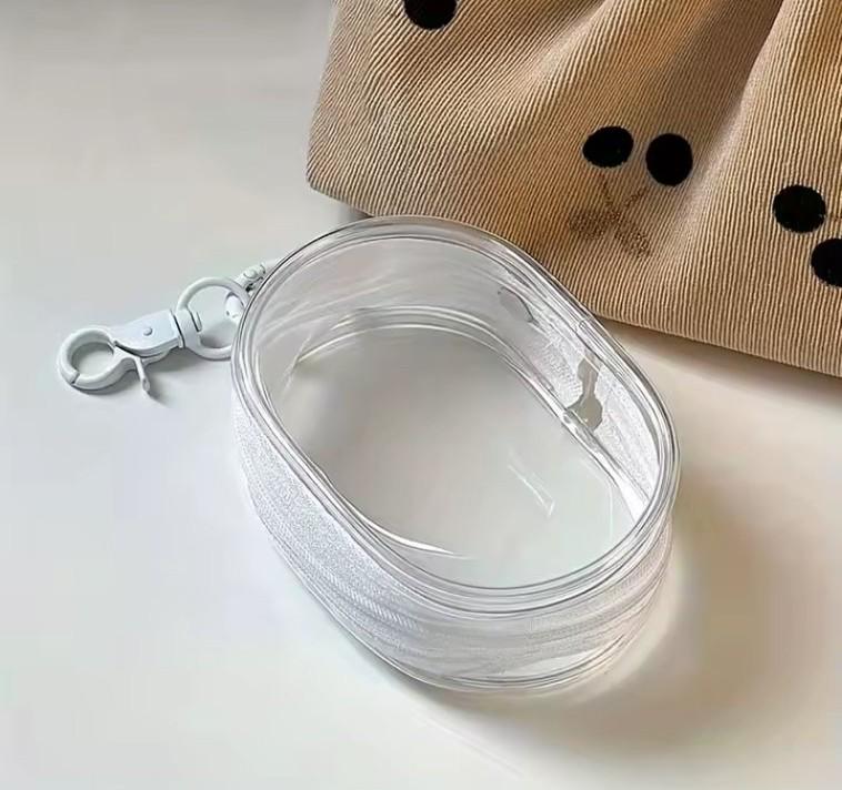 Органайзер для хранения аксессуаров и гаджетов с карабином для фиксации 11х7х4 см Белый