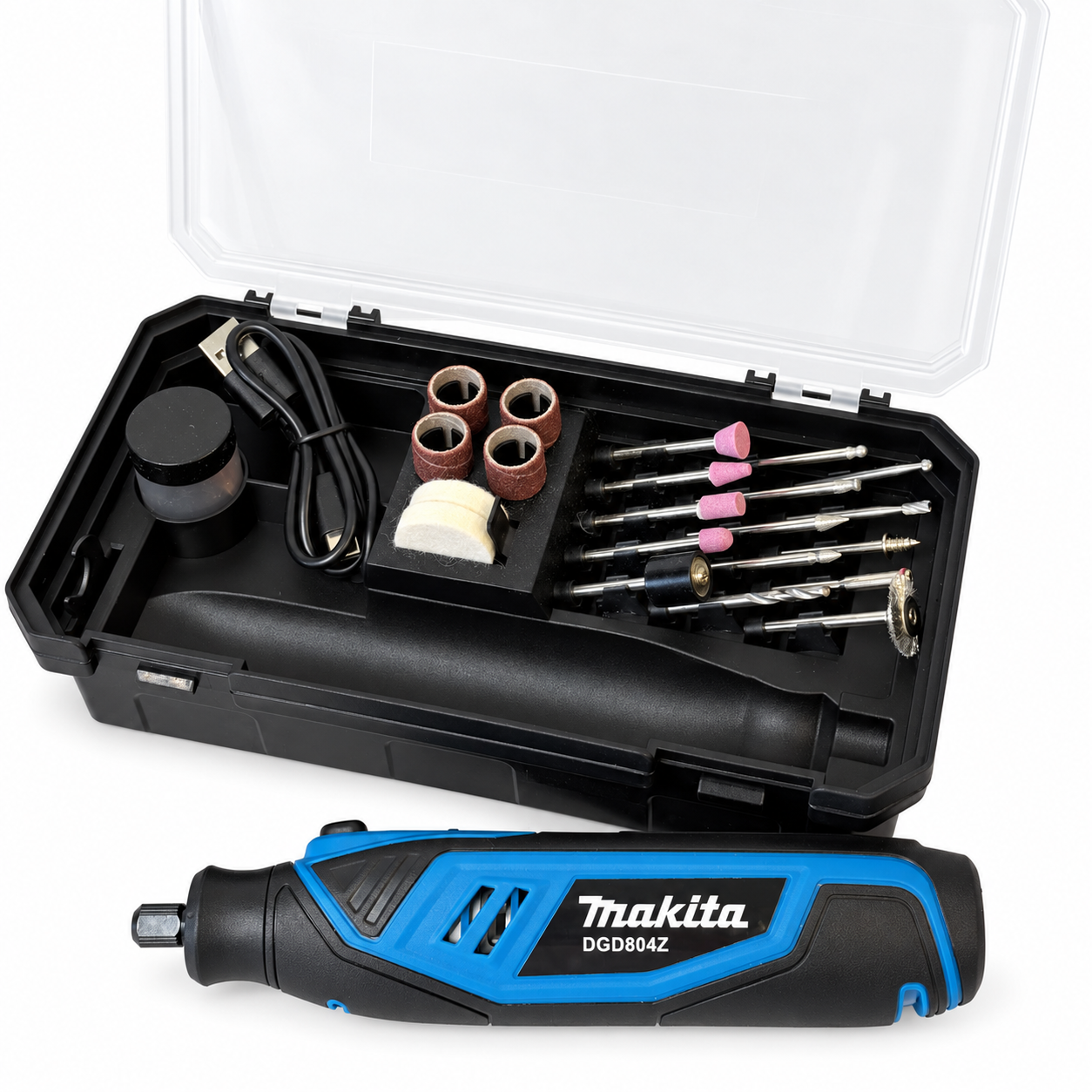 Гравер аккумуляторный 4 вольт Makita DGD804Z/комплект насадок 42 шт.