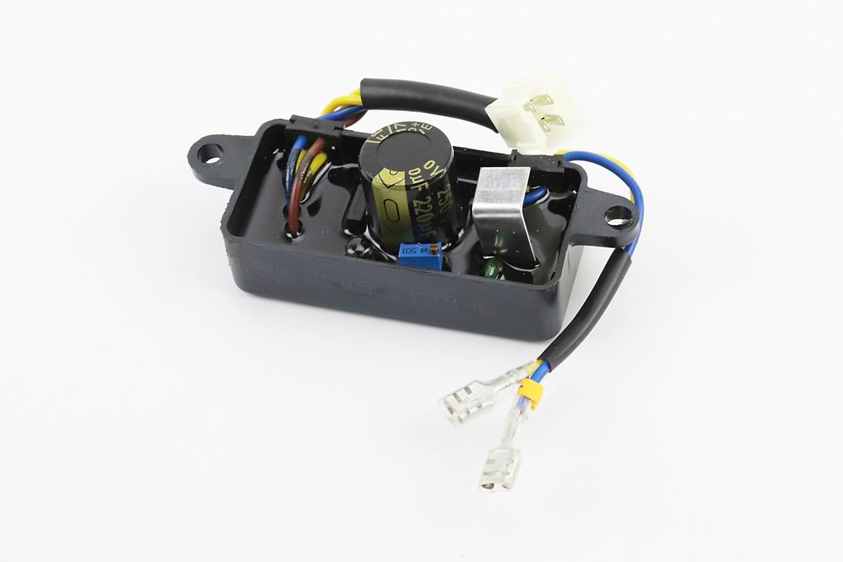 Реле напряжения AVR однофазное к генераторам корпус прямоугольник/пластик/контакты 2 мама и 4 папа/250 V/220µF 2-3,5 кВт Тип 1