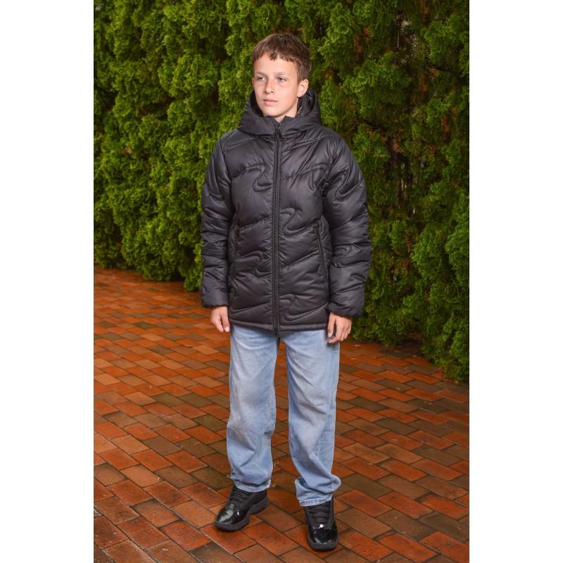Пуховик детский зимний Волна лебединый пух 134 см Черный (2713424102) - фото 2 Пуховик детский зимний Волна лебединый пух 134 см Черный (2713424102) - фото 2