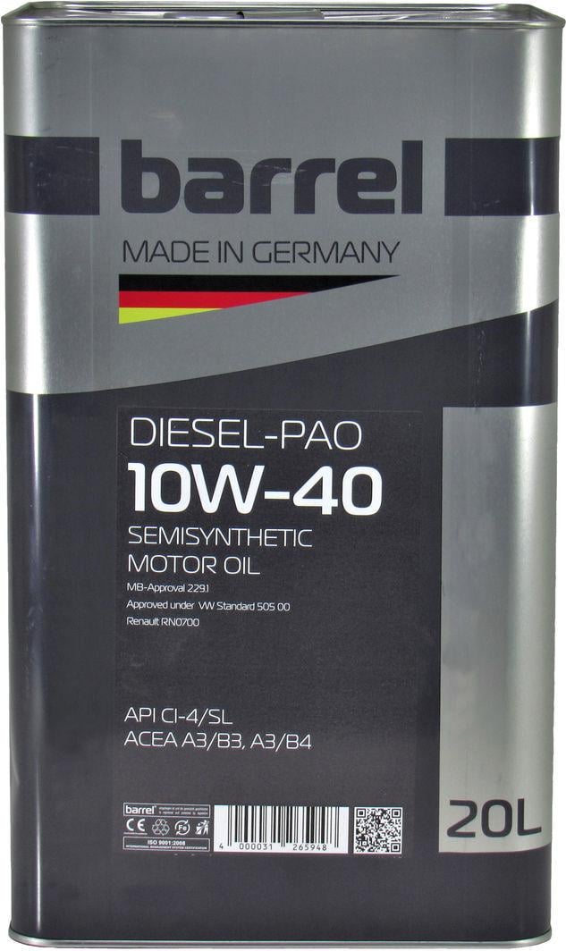 Моторне мастило Barrel Diesel-pao дизель 10W-40 20 л (1400333)