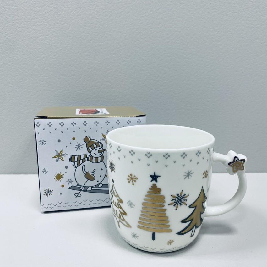 Чашка порцелянова BonaDi 311-135 Beautiful Winter Ялинки 360 мл (2392086084)