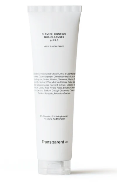 Мягкое очищающее средство TRANSPARENT Lab Blemish Control BHA Cleanser PH 3.5 150 мл
