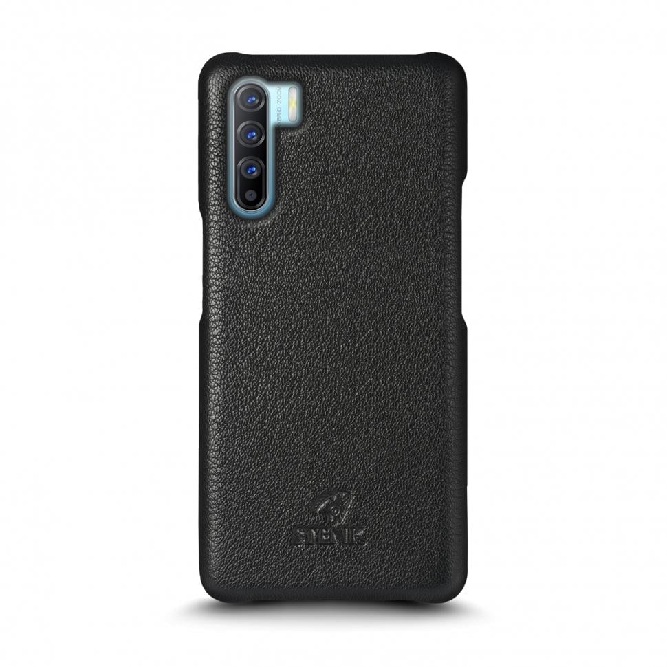 Кожаная накладка Stenk Cover для OPPO Reno3 Черный (69380)