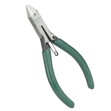 Кусачки для точного різання дроту Pro'sKit 1PK-717 124 мм сталь S45C Зелений (32163778) Кусачки для точного різання дроту Pro'sKit 1PK-717 124 мм сталь S45C Зелений (32163778)
