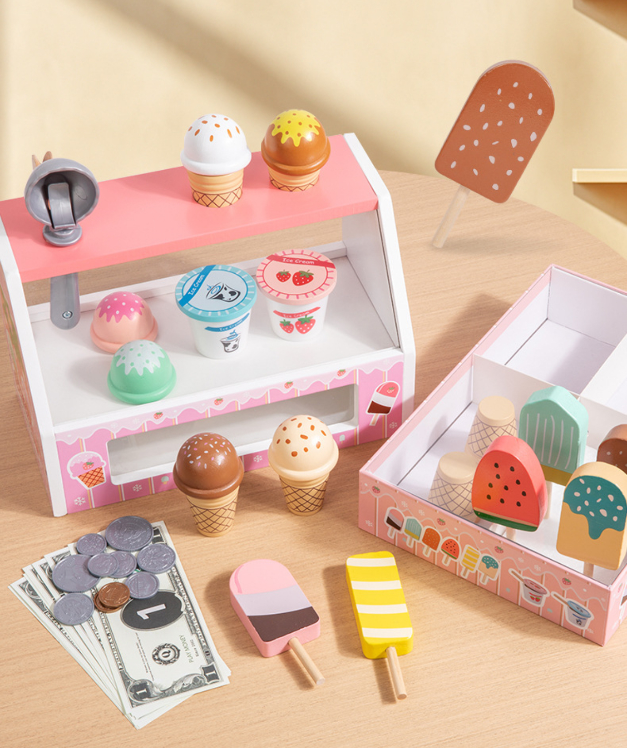 Дитячий ігровий набір Cream Counter Морозиво дерев'яний Ice (133) - фото 8 Дитячий ігровий набір Cream Counter Морозиво дерев'яний Ice (133) - фото 8