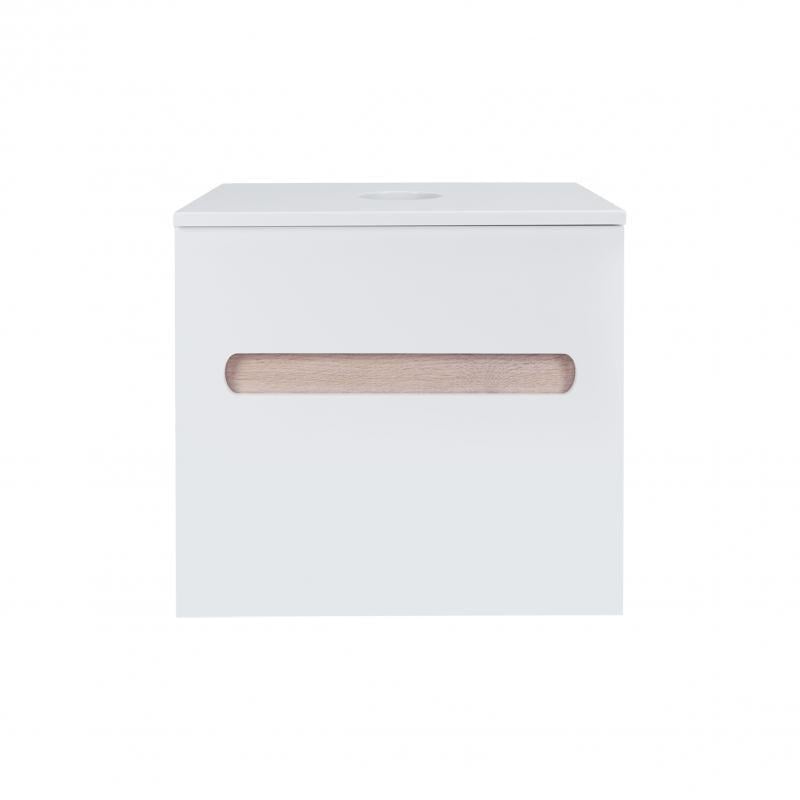 Тумба підвісна Q-tap Virgo 600х476х469 White/Whitish oak зі стільницею QT1879TPА601WWO (13841)